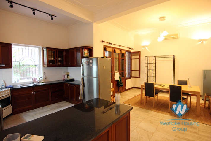 Beautiful house with large yard for rent on Dang Thai Mai, Tay Ho, Hanoi